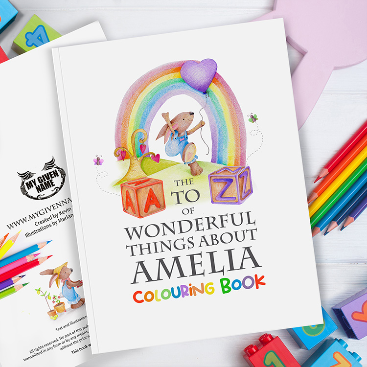 Personalised A-Z Colouring book book