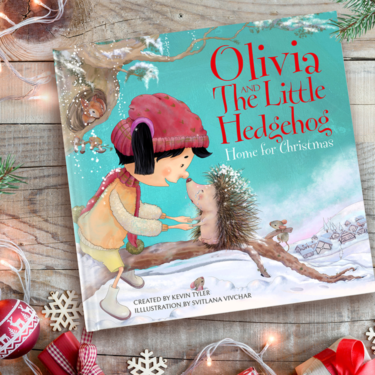 Personalised Christmas Hedgehog book