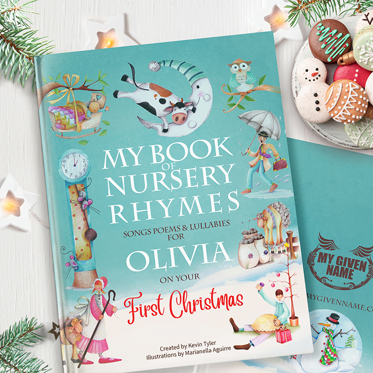Personalised First Christmas Nursery Rhyme book